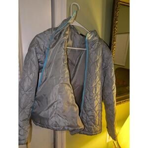 Reebok - Puffer Coat Youth Girl’s Full Zip Baby Blue Medium Warmth Size Large